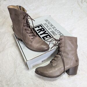 Frye Grey Courtney Lace Up Boots As Seen On Taylor Swift Size 7